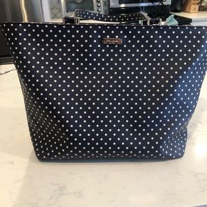 Navy Kate Spade zipper Tote